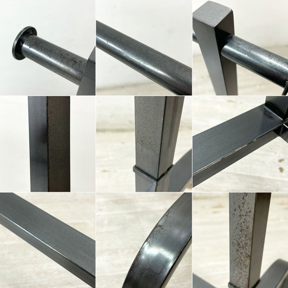 インダストリアルデザイン Industrial design スチール製 ハンガーラック W105cm アジャスター付き 店舗什器 工業系 ●
