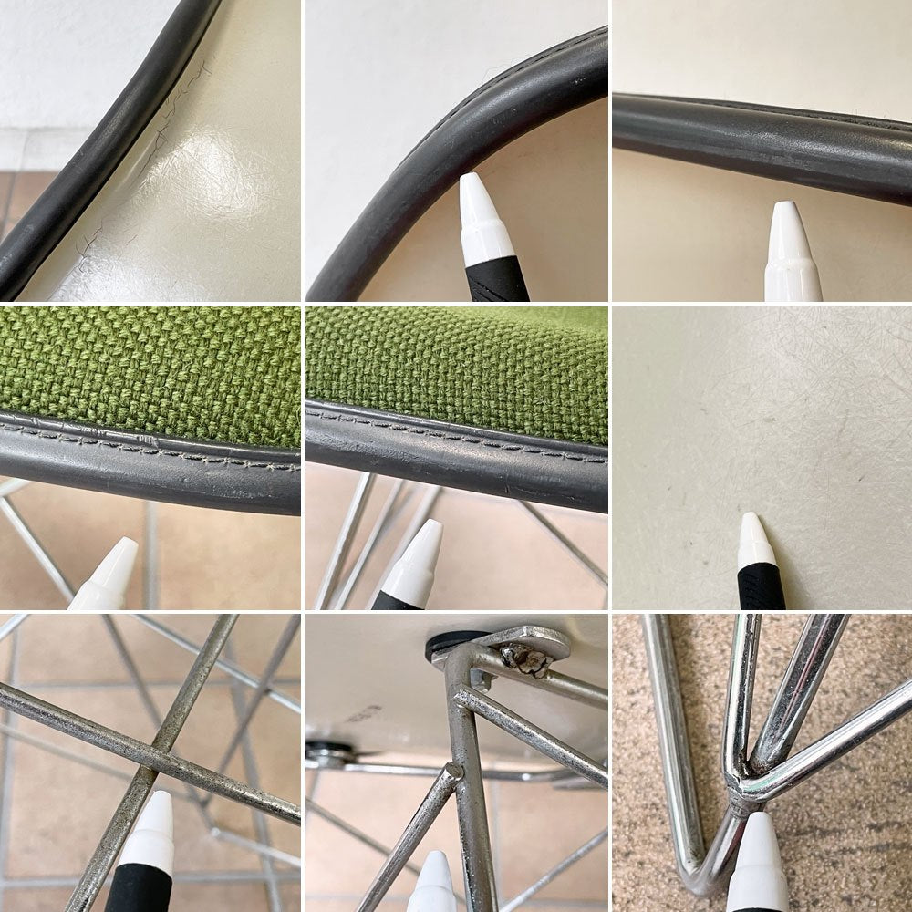 ハーマンミラー Herman Miller サイドシェルチェア セカンド 2nd FRP アプホルスター ファブリック張替え済み キャッツクレイドル イームズ ビンテージ ◇