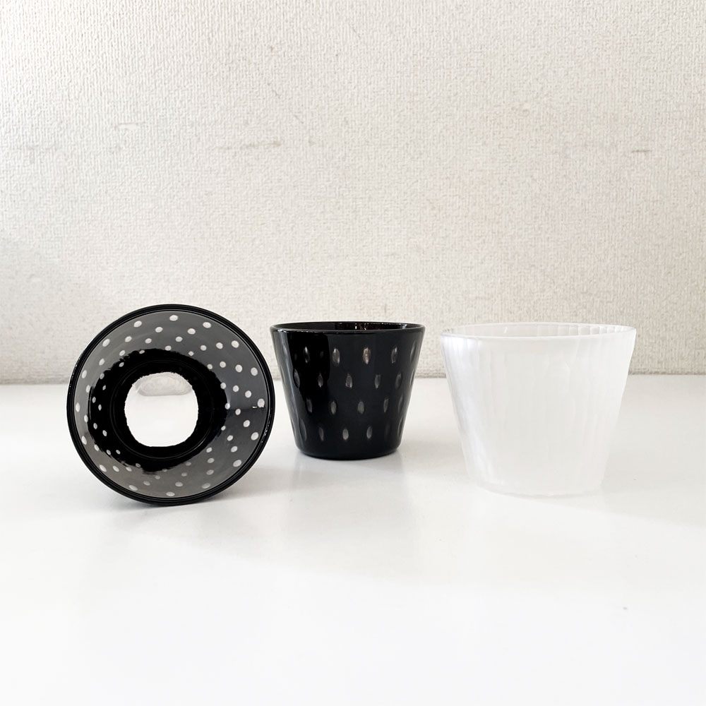 辻和美 Kazumi Tsuji めんちょこ小 ツブツブ ガラスカップ Φ9×7cm ファクトリーズーマー factory zoomer 現代作家 A ◎