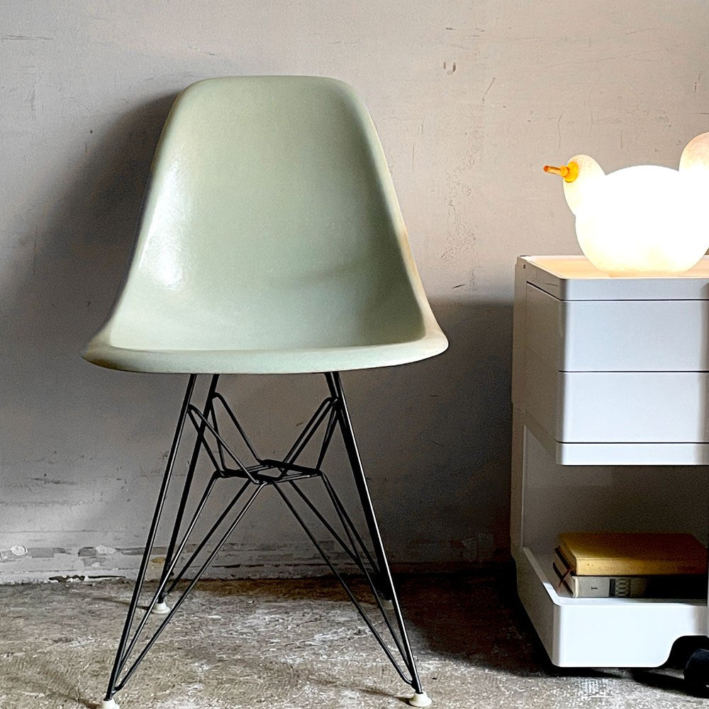 ハーマンミラー Herman Miller サイドシェルチェア セカンド 2nd FRP ライトブルー ロビンズエッグブルー エッフェルベース イームズ ビンテージ ■