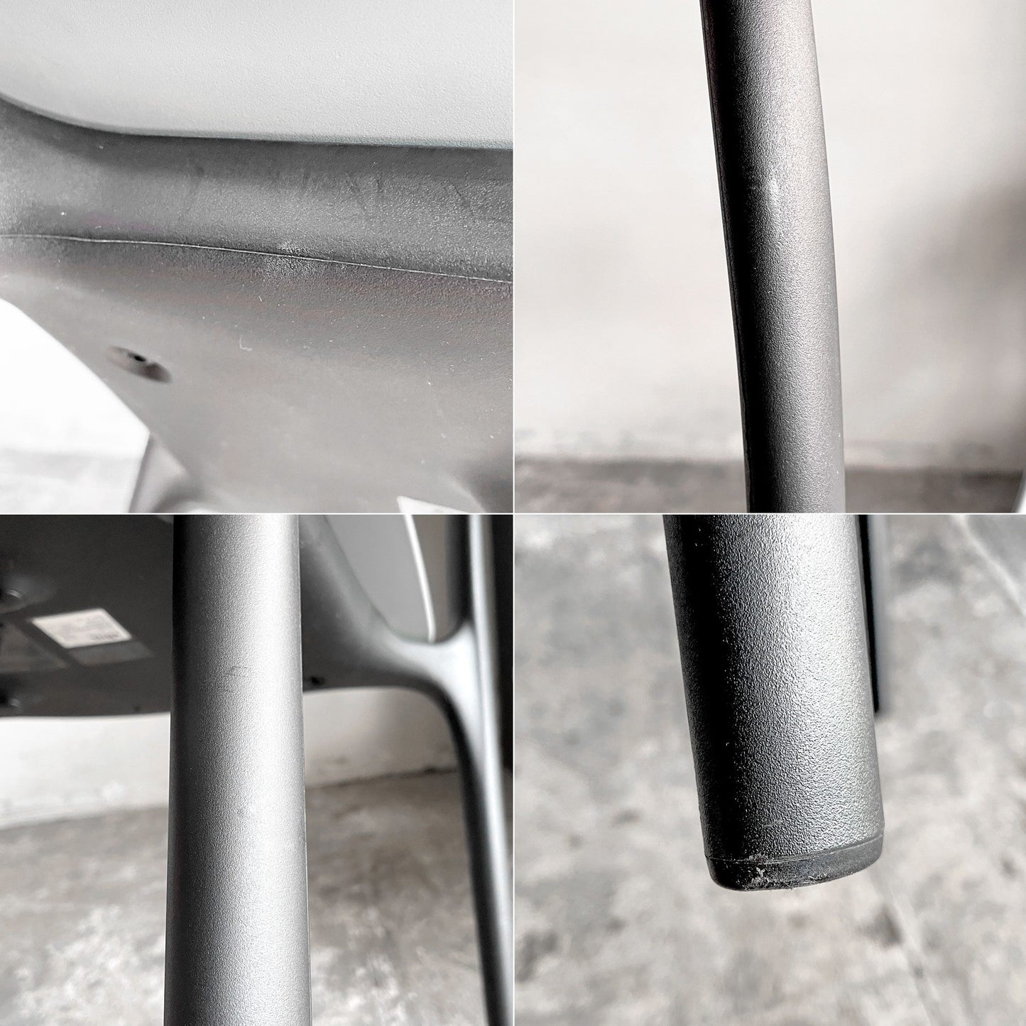 ヴィトラ Vitra ベルヴィルチェア Belleville Chair ダイニングチェア スタッキングチェア モスグレー ロナン & エルワン・ブルレック A ■