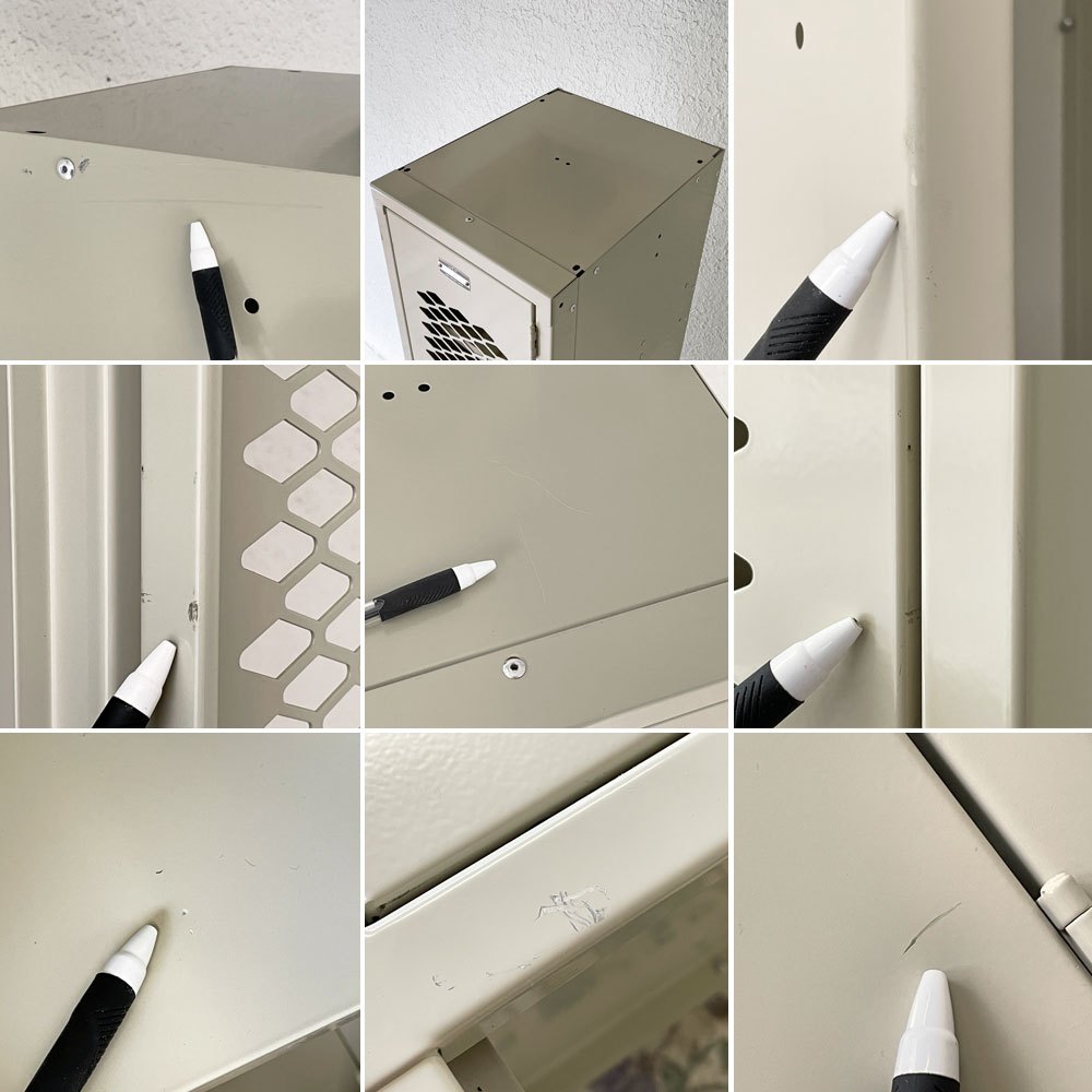 WHOLE EQUIPMENT CATALOG ジェネラルスチールロッカー シングル アイボリー スチールキャビネット インダストリアル 店舗什器 廃番 ◇