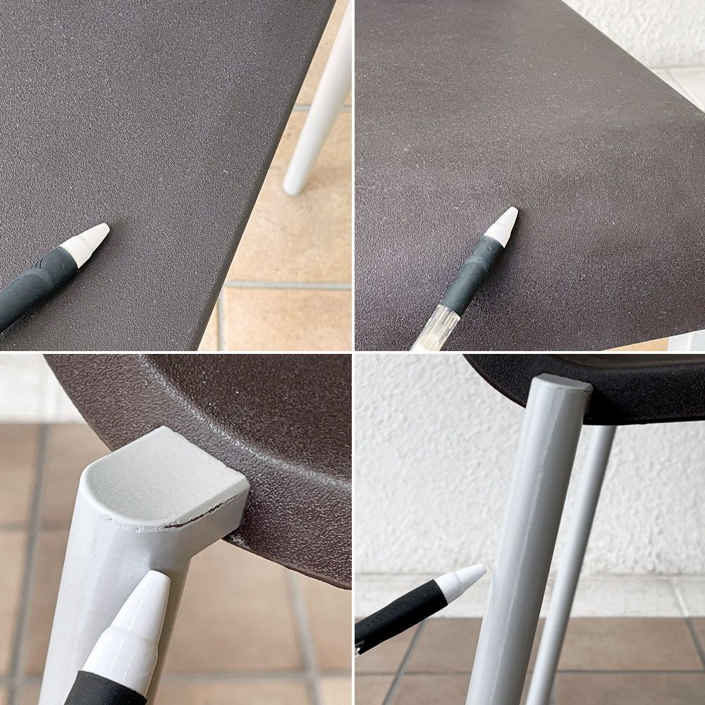 ヴィトラ vitra. ゼロスリー .03 ダイニングチェア スタッキングチェア ブラウン マールテン・ヴァン・セーヴェレン Maarten Van Severen B ◇