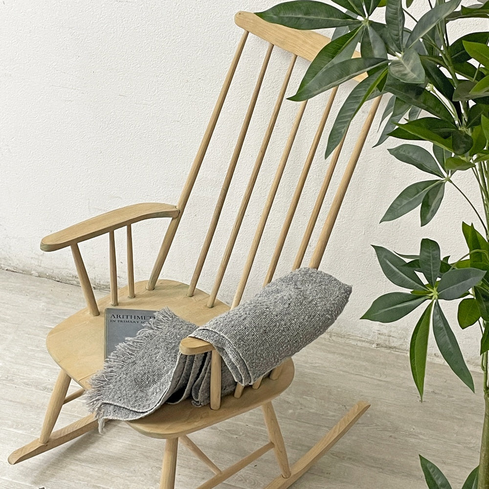 ヨーロッパビンテージ Europe vintage ロッキングチェア Rocking Chair ビーチ材 サンディング仕上げ krank marcello購入品 ●