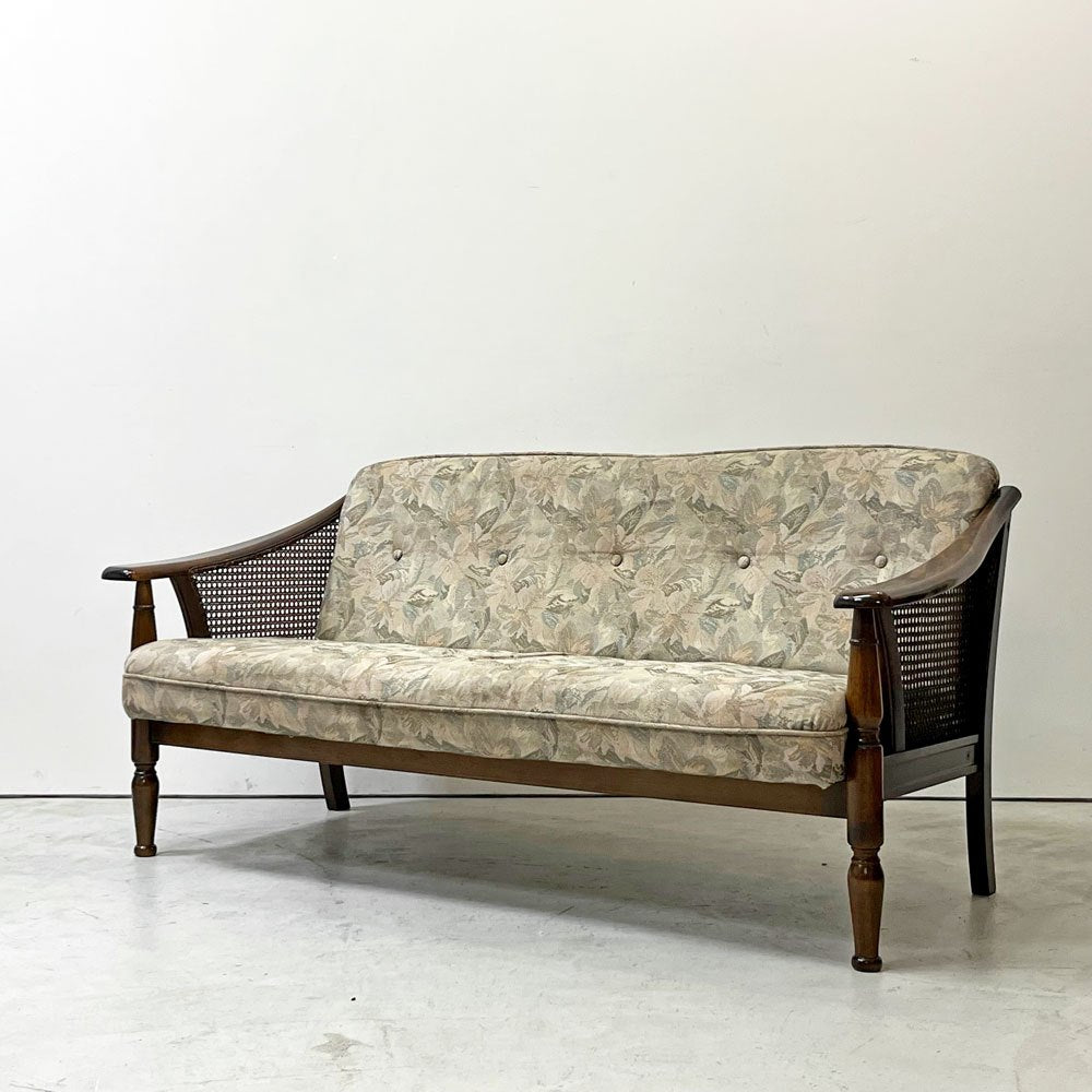 カリモク karimoku コロニアル COLONIAL 2Pソファ ブナ材 ラタン