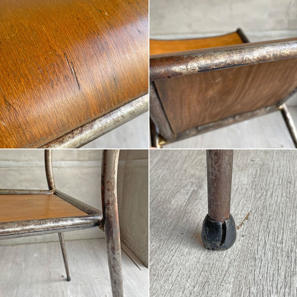 ムルカ Mullca 510 chair メタル×プライウッド スタッキング スクールチェア 工業系 フランスビンテージ French Vintage A ♪