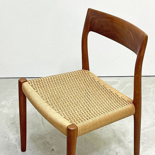 JLモラー J.L.Moller Model No.77 ダイニングチェア チーク材 ペーパーコード ニールス・O・モラー デンマーク ビンテージ 北欧家具 ●