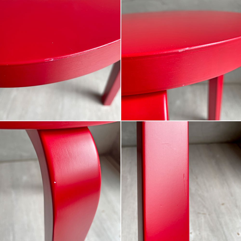 アルテック artek スツール60 Stool60 ラッカーレッド アルヴァ・アアルト フィンランド 北欧家具 廃番カラー ♪