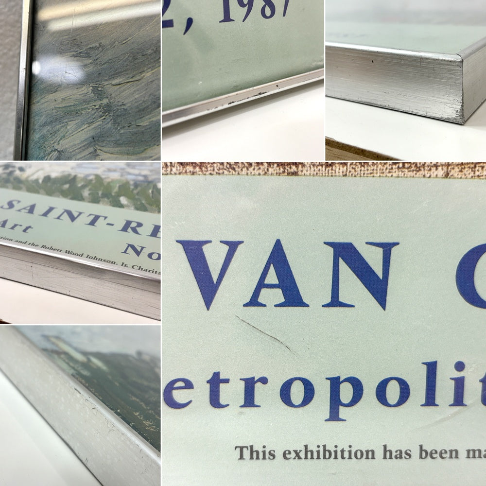 メトロポリタン美術館 展覧会ポスター VAN GOGH IN SAINT-REMY AND AUVERS フィンセント・ファン・ゴッホ オーヴェルの家々1986-1987 W84.5cm 印象派 額装品 ●