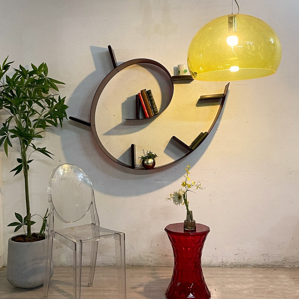 カルテル Kartell ブックワーム7 BOOKWORM7 ウォールラック ワインレッド ブックエンド7個付き イタリア 定価¥84,600- ●