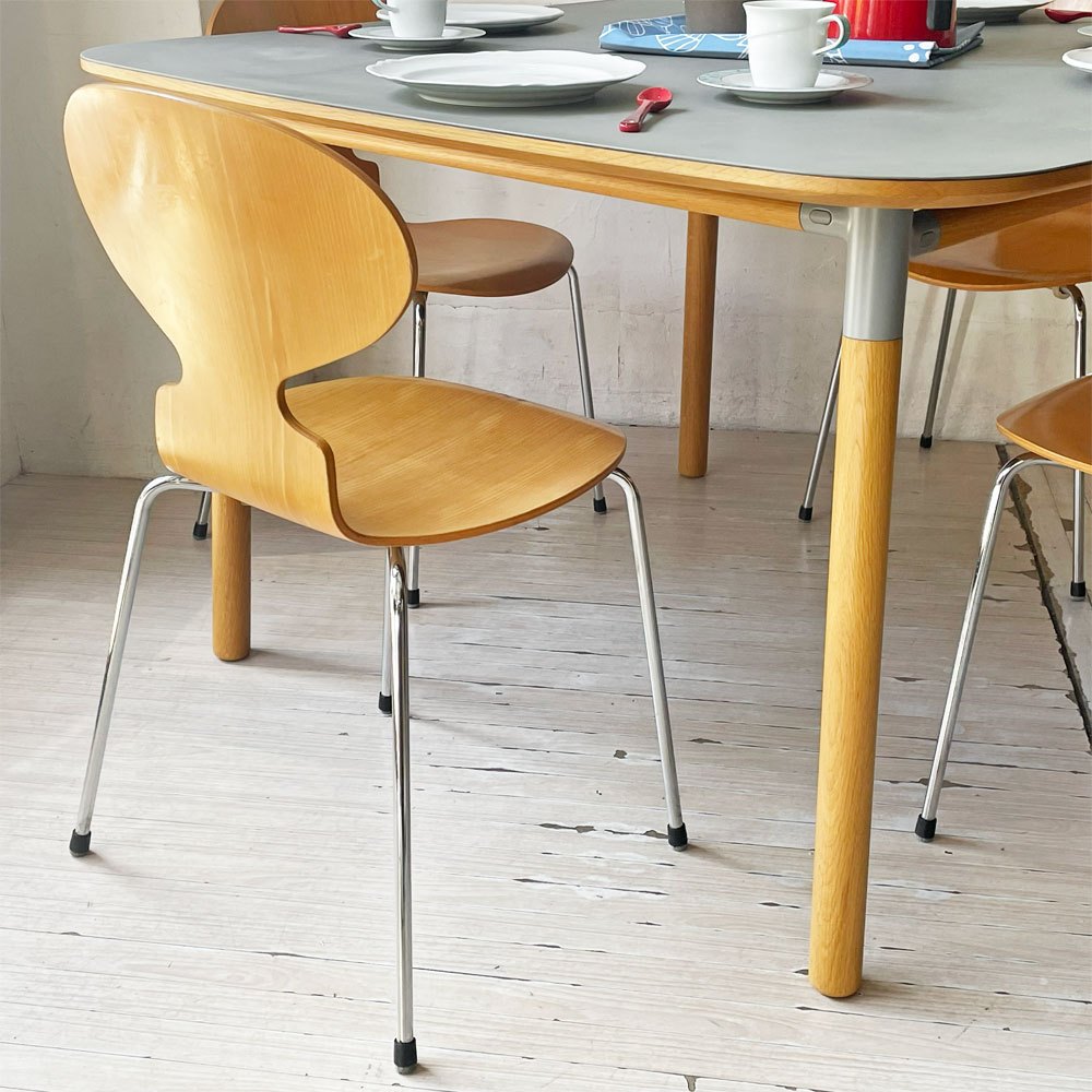 フリッツハンセン Fritz Hansen 3101 アリンコチェア アントチェア 4本脚 ナチュラルビーチ ラッカー仕上げ フェルトグライズ アルネ・ヤコブセン A ★