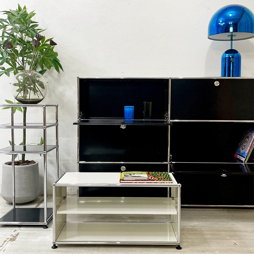 USMハラー USM Haller モジュラーファニチャー ハラーシステム AVボード ローボード ディバイダーシェルフ ピュアホワイト スイス ●