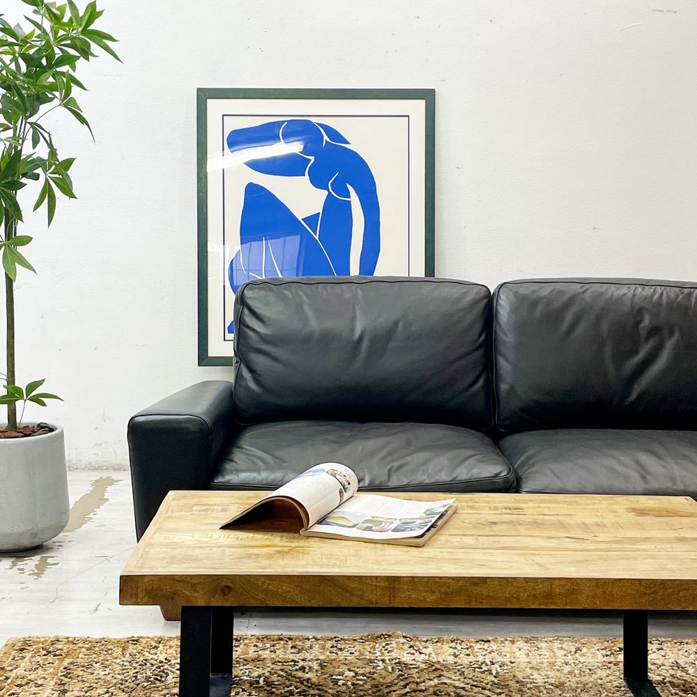 アクメファニチャー ACME Furniture フレスノ FRESNO SOFA 3シーター ソファ オイルレザー 本革 ダークブラウン ビンテージスタイル ●