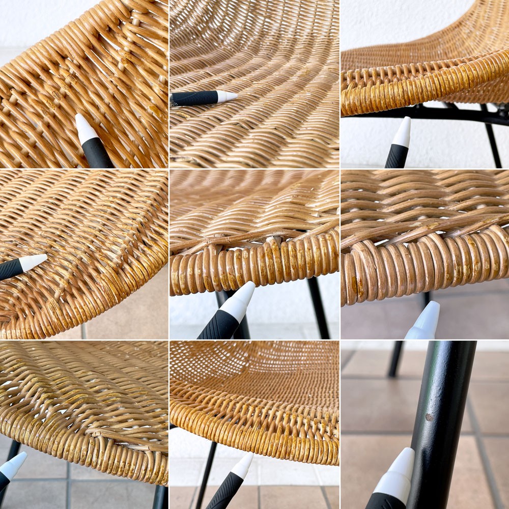 イデー IDEE バーバス チェア BARBAS CHAIR リビングチェア ダイニングチェア ラタン×アイアン アジアン リゾートスタイル B ◇