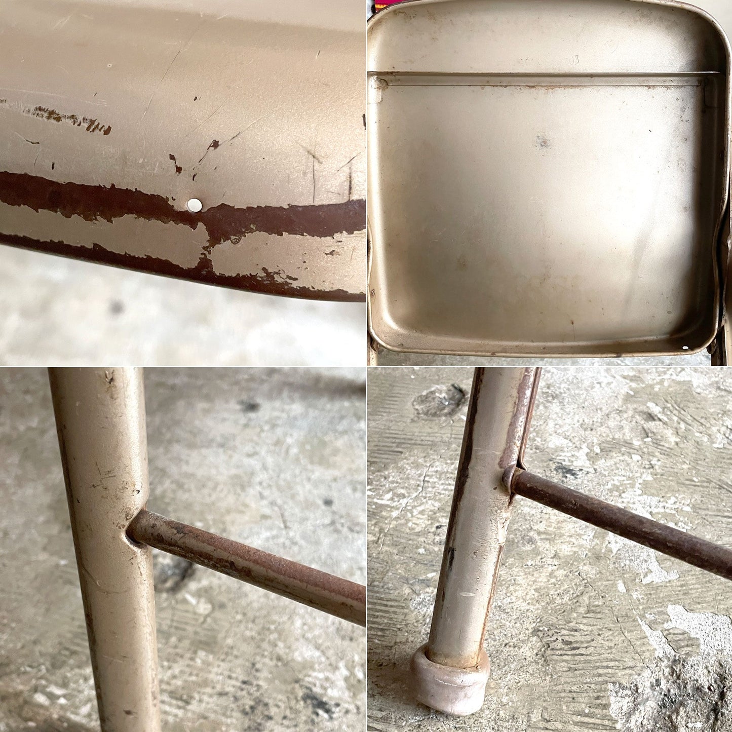 アメリカンシーティングカンパニー AMERICAN SEATING COMPANY スチール製 フォールディングチェア インダストリアル USビンテージ B ■