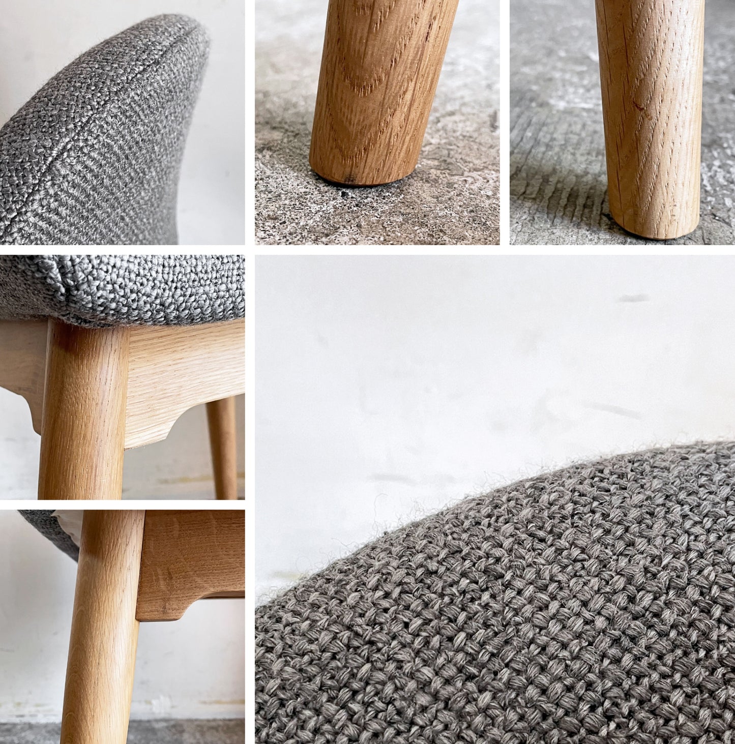 イデー IDEE コショネ COCHONNET ダイニングチェア オーク材 ファブリック グレー シンプル ナチュラル ■