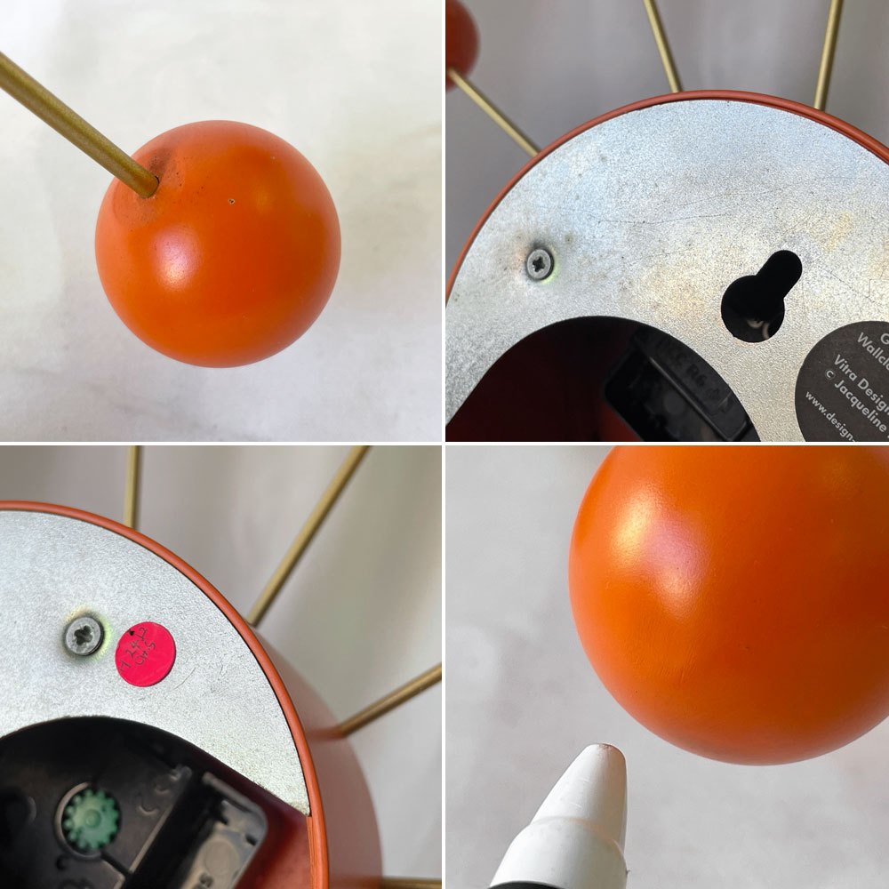 ヴィトラ vitra ボールクロック Ball Clock ウォールクロック オレンジ 掛け時計 ジョージネルソン George Nelson ミッドセンチュリー ◇