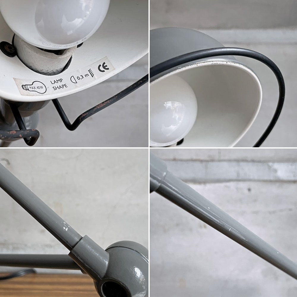 ジェルデ JIELDE 333 シグナル デスクランプ SIGNAL DESK LAMP 2本アーム式卓上ランプ 作業用ライト 工業デザイン グレー ♪