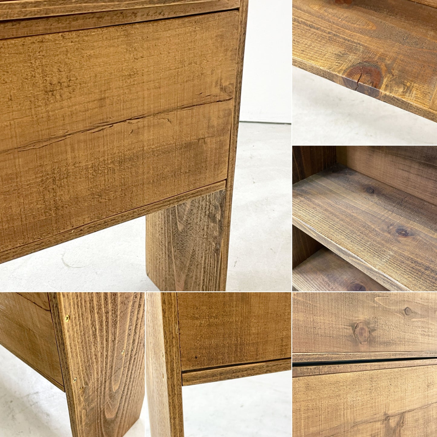 ビンテージスタイル Vintage Style 木製 2段シェルフ 造作家具 オープンラック ディスプレイラック 飾り棚 ●