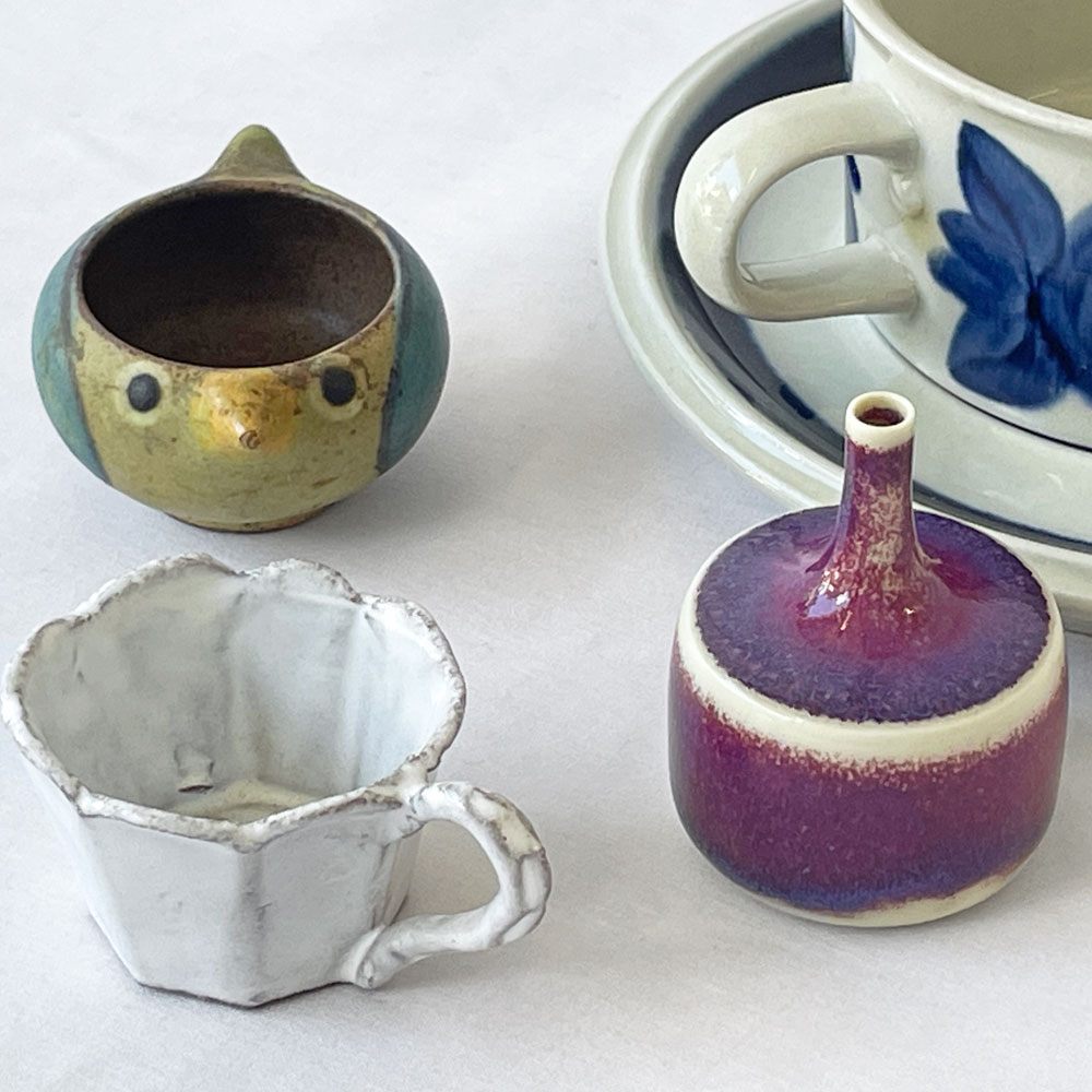 グスタフスベリ GUSTAVSBERG ミニチュアベース スヴェン・ヴァイスフェルト Sven Wejsfelt スウェーデン 北欧ビンテージ ◇