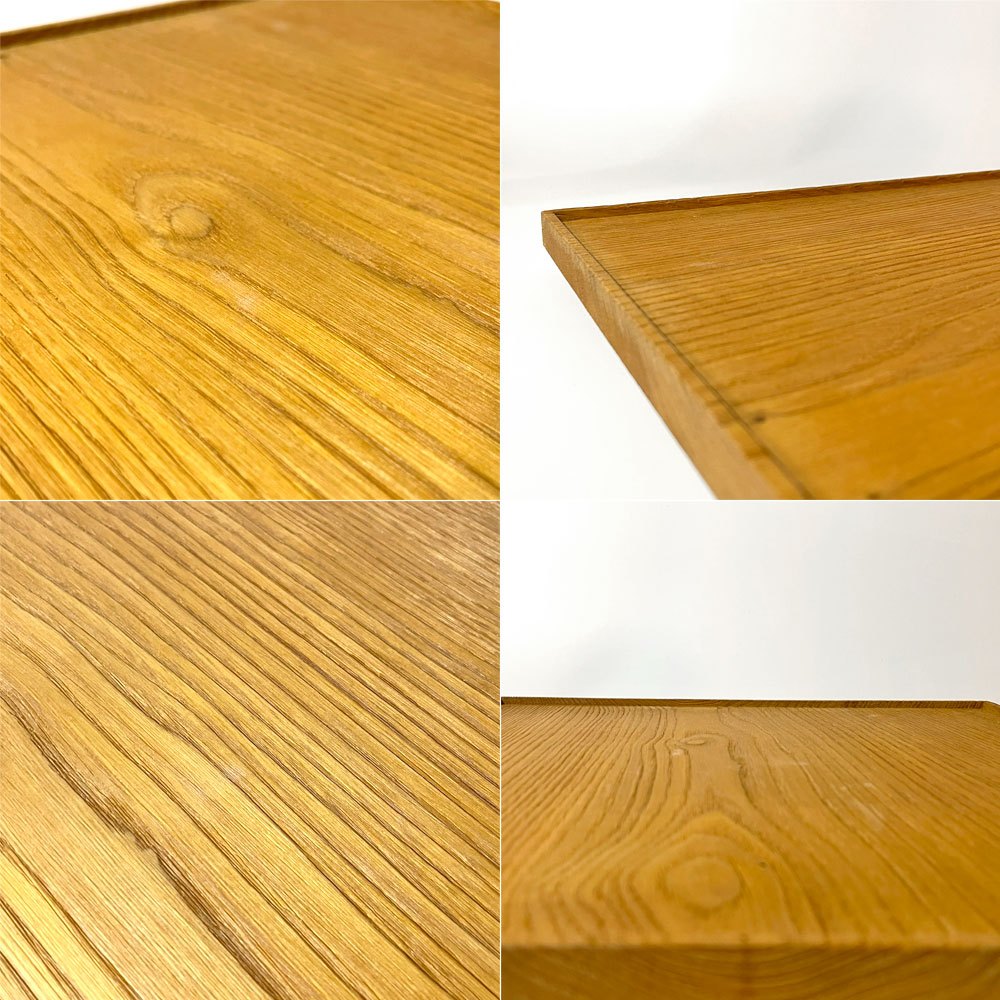 加藤良行 Yoshiyuki Katou 角盆 クリ無垢材 33cm 木の器 木工作家 現代作家 A ★