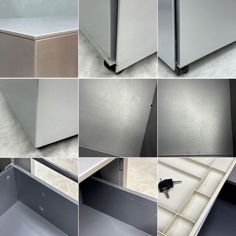 カッシーナ Cassina ixc. AFドロワー AF DRAWER デスクキャビネット ワゴン 鍵付属 キャスターロック機能付き イタリア B ◎