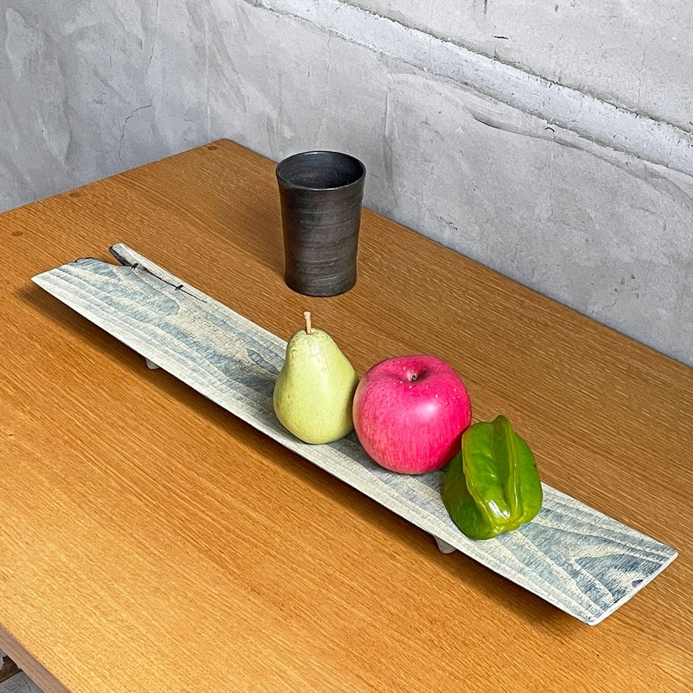 シモオデザイン Shimoo Design 下尾和彦・さおり 浮様 KAZARIDAI 600 鼠 雨晴/AMAHARE取り扱い 水洗い対応 現代作家 ♪
