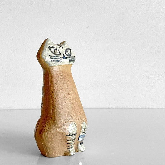 グスタフスベリ GUSTAVSBERG 小さな動物園 Lilla zoo お座りする猫 フィギュリン 置物 リサラーソン ビンテージ 北欧雑貨 ■