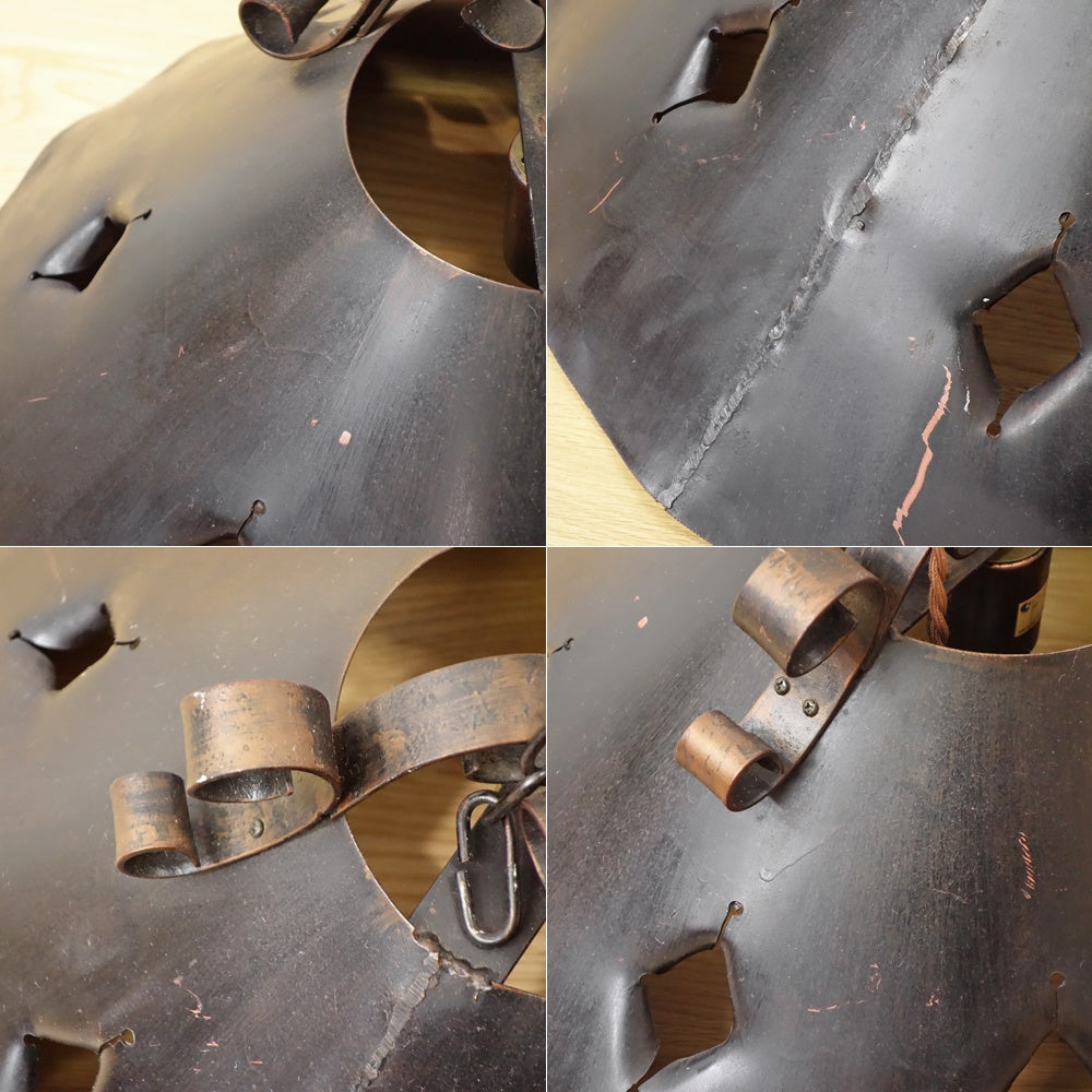 ビンテージ vintage ペンダントライト ダイアモンドホール 菱形 クラフト プリミティブ ●