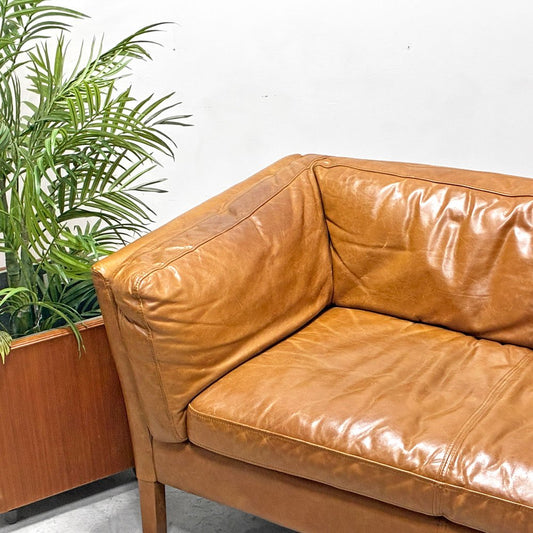 ハロ HALO レッジオ REGGIO 2P SOFA 2人掛けソファ レザー 牛本革 オールドサドルナッツカラー 英国家具 廃番 参考定価¥237,000-●