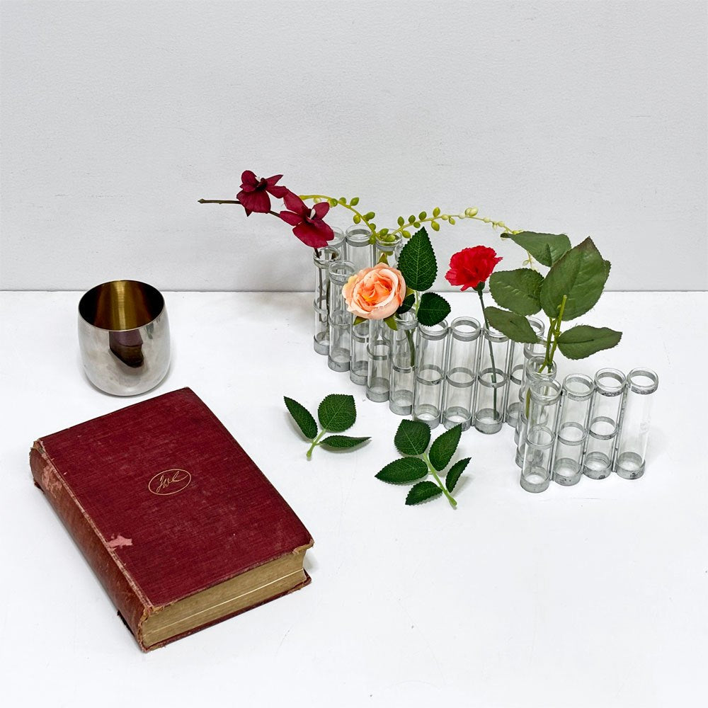 ツェツェアソシエ Tse&Tse associees 四月の花器 S フラワーベース 花瓶 ガラス 亜鉛メッキ合金 カトリーヌ・レヴィ シゴレーヌ・プレボワ フランス ●