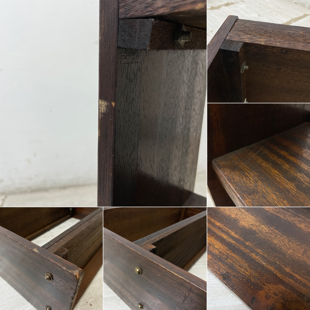 ジャパンビンテージ Japan Vintage 古い木味の本棚 4段 ブックシェルフ オープンシェルフ 飾り棚 昭和レトロ 古家具 ●