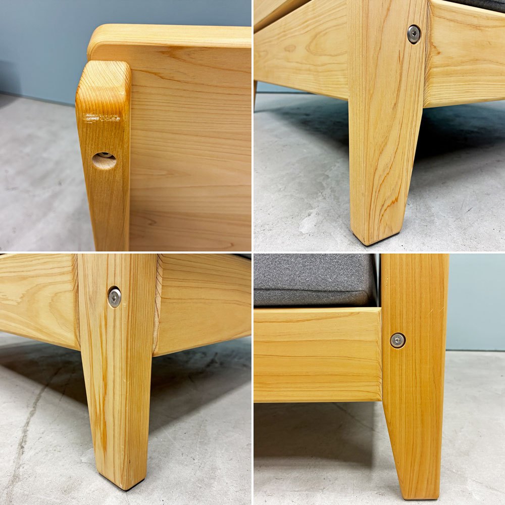 キシル XYL ソファ S1.4 armless ミナ ペルホネン mina perhonen タンバリン生地 グレー 参考価格:¥156,000- ◎
