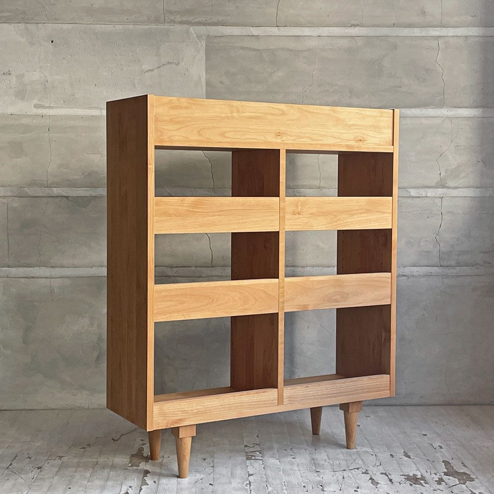 モモナチュラル Momo natural コモ シェルフ COMO Shelf サイズM アルダー材 ナチュラルテイスト 定価¥55,000- ♪