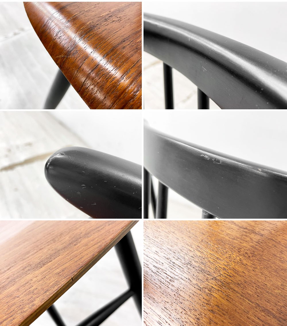 アスコ ASKO ファネットチェア Fanett chair イルマリ・タピオヴァーラ ダイニングチェア チーク材 50~60年代 フィンランド製 北欧ビンテージ 名作 ●