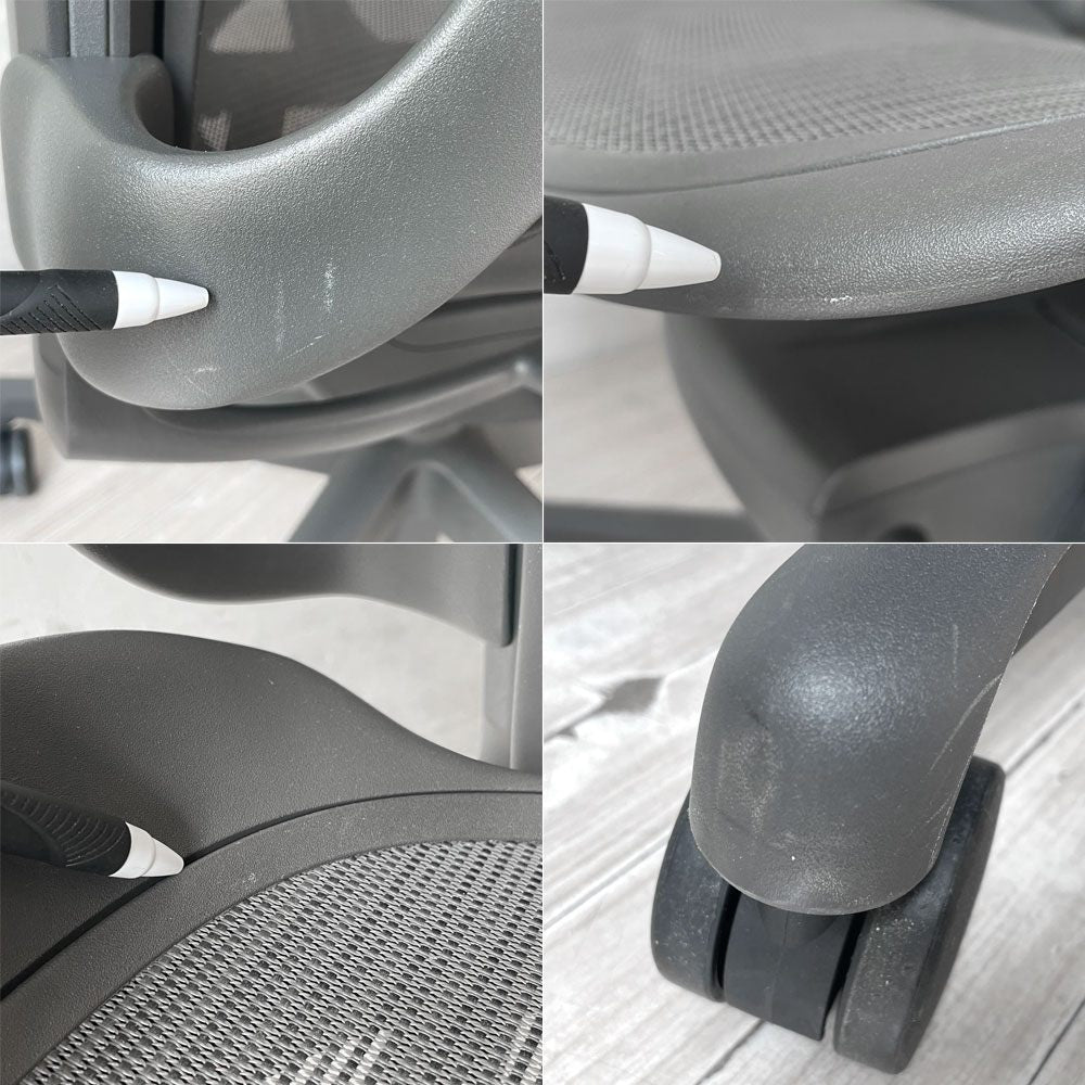 ハーマンミラー Herman Miller アーロンチェア デスクチェア リマスタード ライト Bサイズ グラファイトベース ビル・スタンフ & ドン・チャドウィック ポスチャーフィット ★