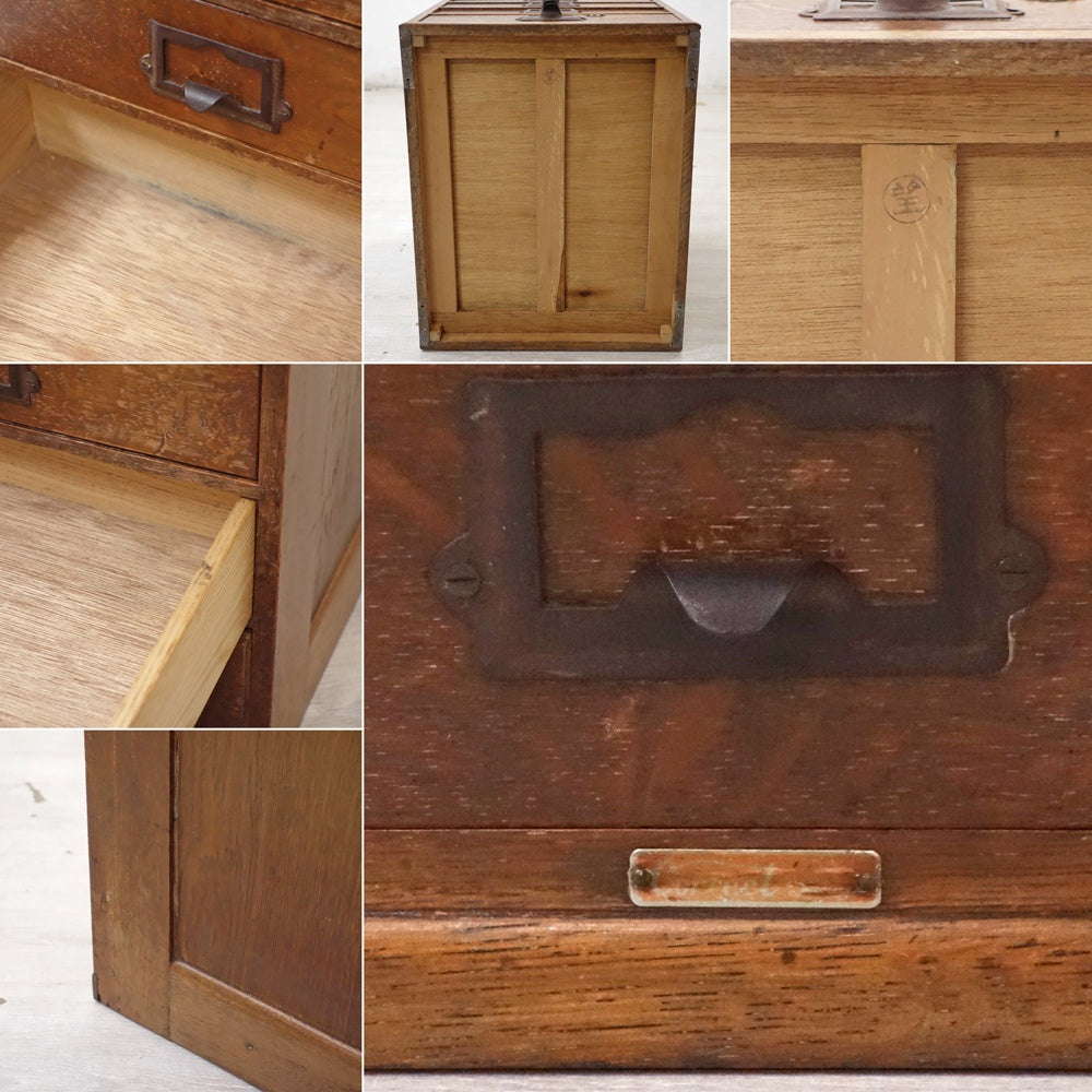 ジャパンビンテージ Japan vintage 小引き出し 4段 抽斗 古家具 古道具 ●