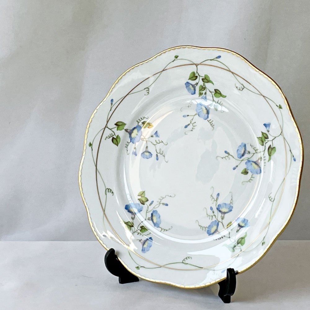 ヘレンド HEREND モーニンググローリー プレート Φ19cm 金彩 白磁食器