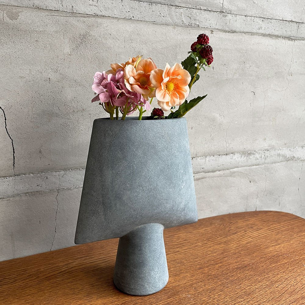 ワンオーワンコペンハーゲン 101 COPENHAGEN スフィア ベース スクエア ミニ Sphere Vase Square Mini 花瓶 フラワーベース ライトグレー デンマーク 定価¥14,000- ♪