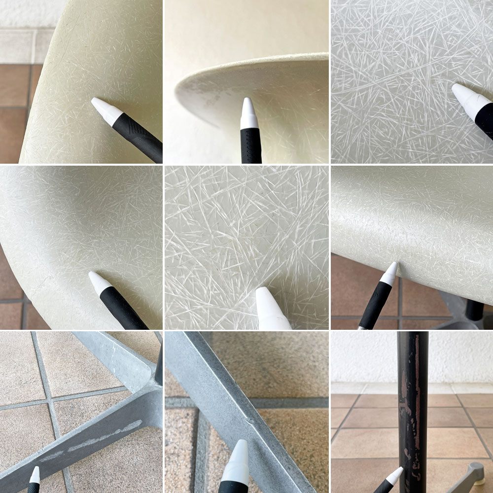 ハーマンミラー Herman Miller ラフォンダ La Fonda 2nd FRP アームチェア シェルチェア コントラクトベース ビンテージ C&Rイームズ 希少 ◇