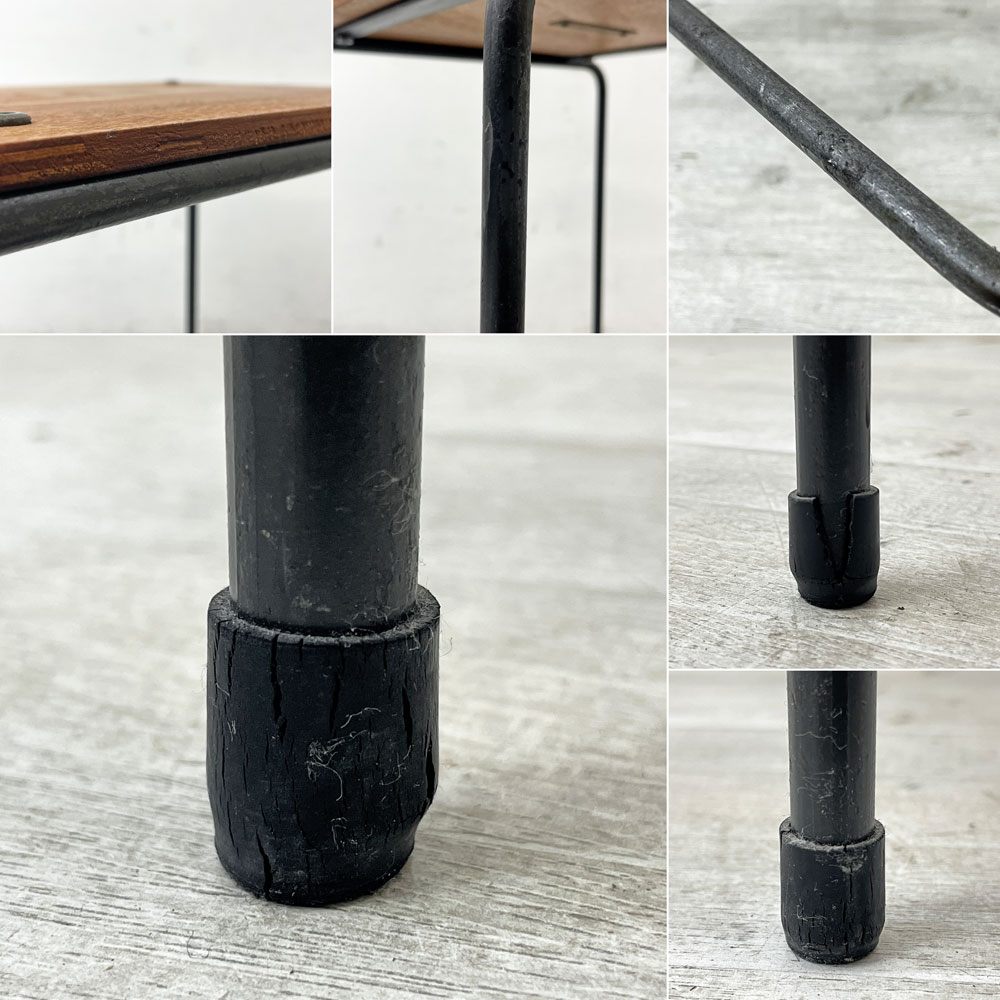 アデペシュ a.depeche ソコフスクールスハイツール socph school high stool スチール×アッシュ材 インダストリアル 定価16,280円 ●