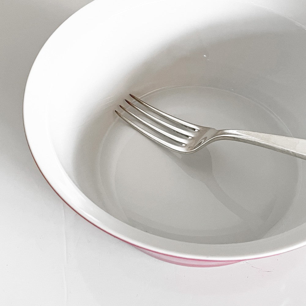 ローゼンタール Rosenthal ベルリン BERLIN ボウル ホワイト&バーガンディレッド 陶器 ドイツ ビンテージ ■