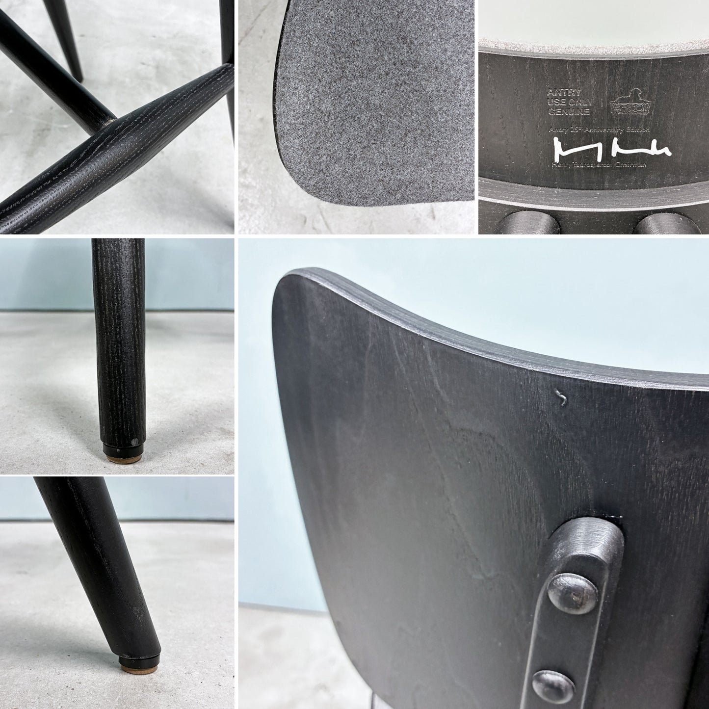 アーコール ERCOL 401 バタフライチェア buttefly chair アントリー別注 ANTRY 25th Anniversary Edition ブラックボディxファブリック ◎