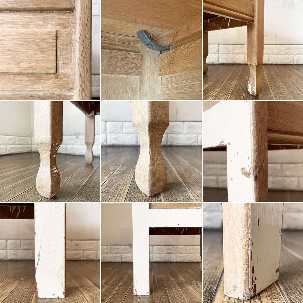 ビンテージスタイル Vintage Style ホワイトペイント ナイトテーブル サイドテーブル 1ドロワー W50cm フレンチカントリースタイル シャビーシック ◎