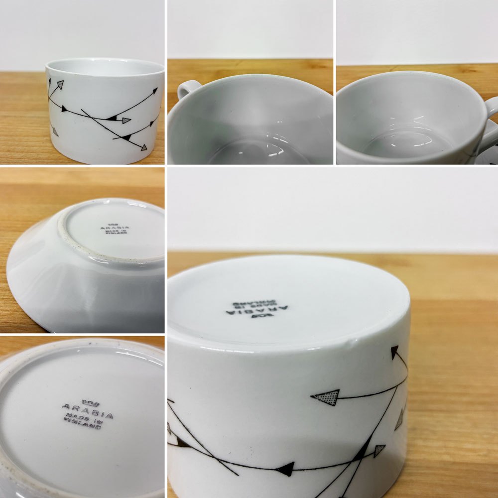 アラビア ARABIA ヌオリ Nuoli コーヒーカップ&ソーサー Esteri Tomula ビンテージ 北欧食器 ◎
