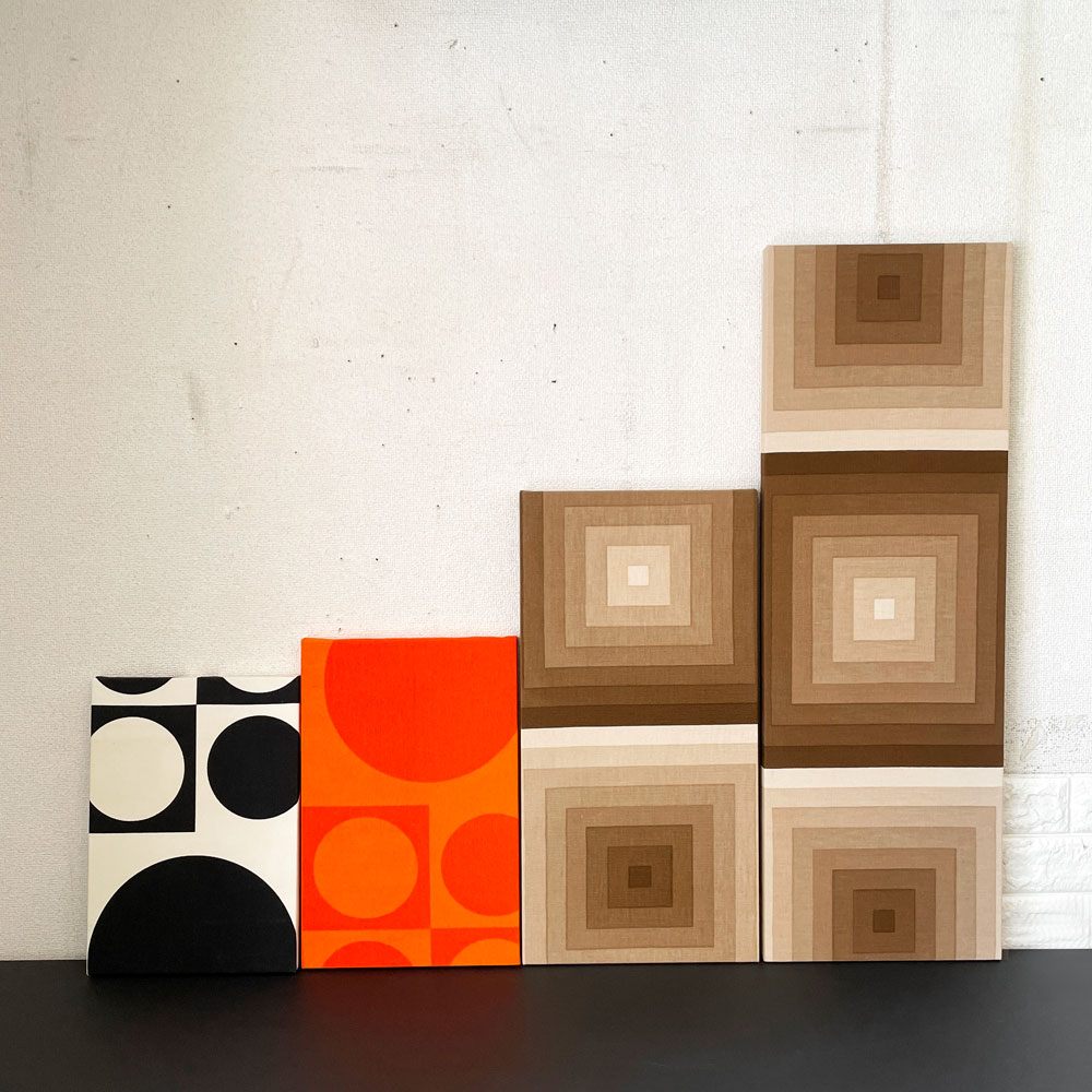 イノベーション INNOVATION ジオメトリ Geometri ファブリックパネル オレンジ 41×27.5cm ヴェルナー・パントン Verner Panton スペースエイジ B ◎