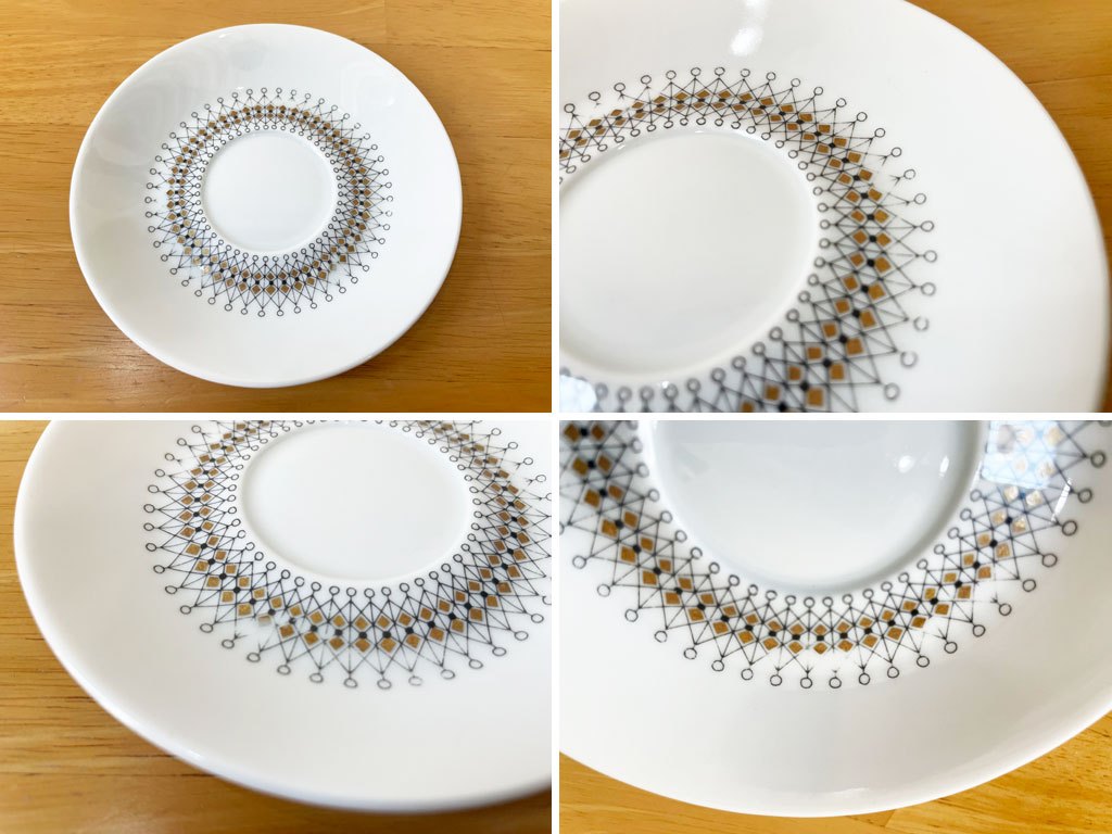 アラビア ARABIA クルーヌ Kruunu デミタス カップ&ソーサー ライヤ・ウオシッキネン Raija Uosikkinen 北欧食器 ビンテージ ★