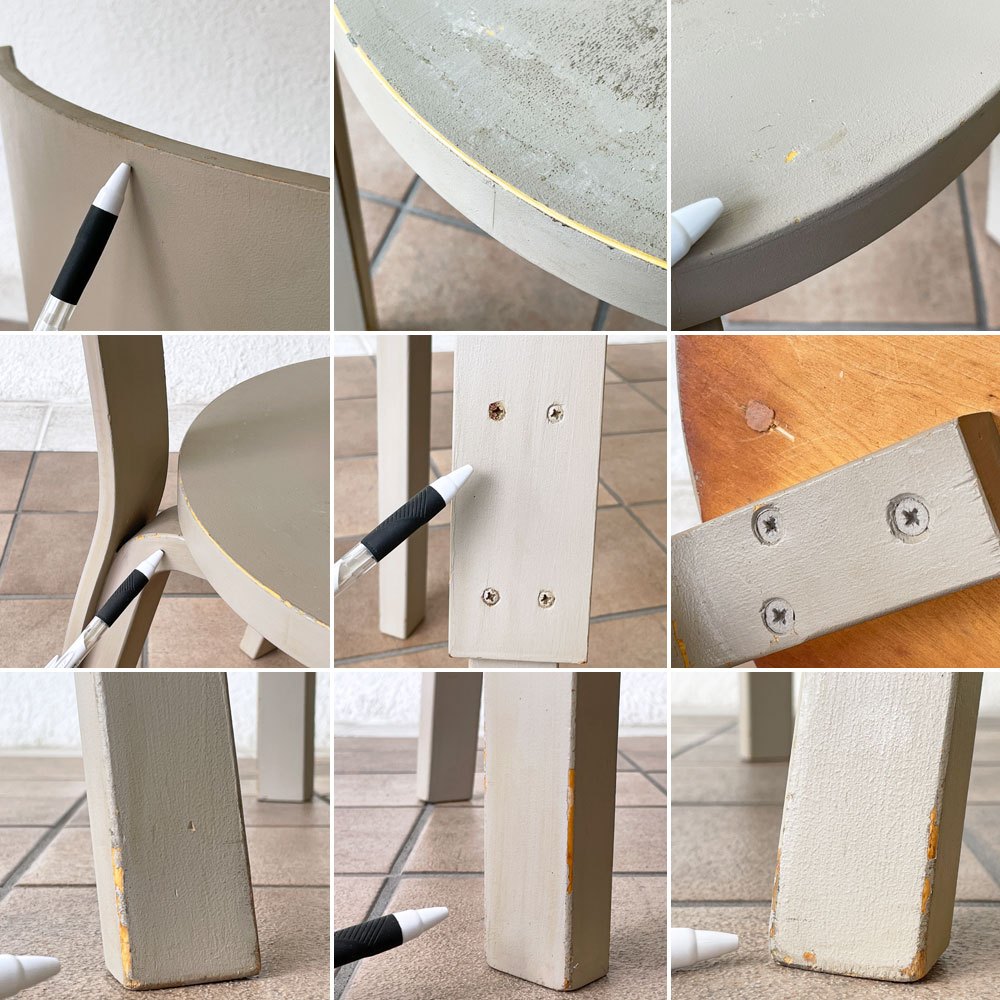 アルテック artek チェア66 CHAIR66 ダイニングチェア バーチ材 グレーペイント アルヴァ・アアルト フィンランド 北欧家具 ビンテージ ◇