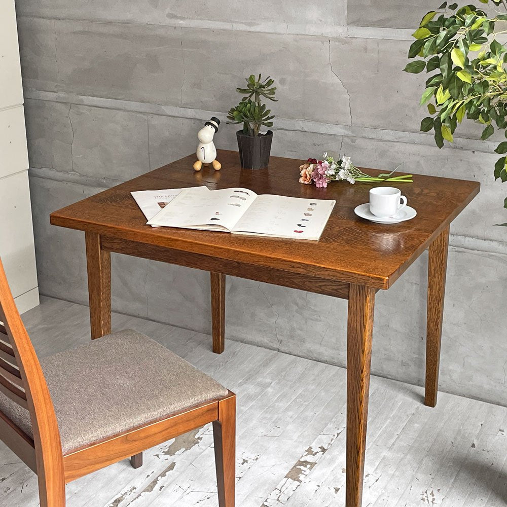 スタンダードトレード STANDARD TRADE DNTシリーズ ダイニングテーブル オーク材 ダークブラウン 90×79 セミオーダーサイズ ♪