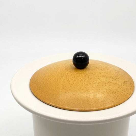 ホガナスケラミック Hoganas Keramik キャニスター 蓋付き シュガーポット エヴァ・ハナ Eva Hanner ビンテージ 廃番 ●